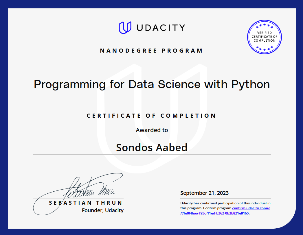 Data Science with Python Nanoderee